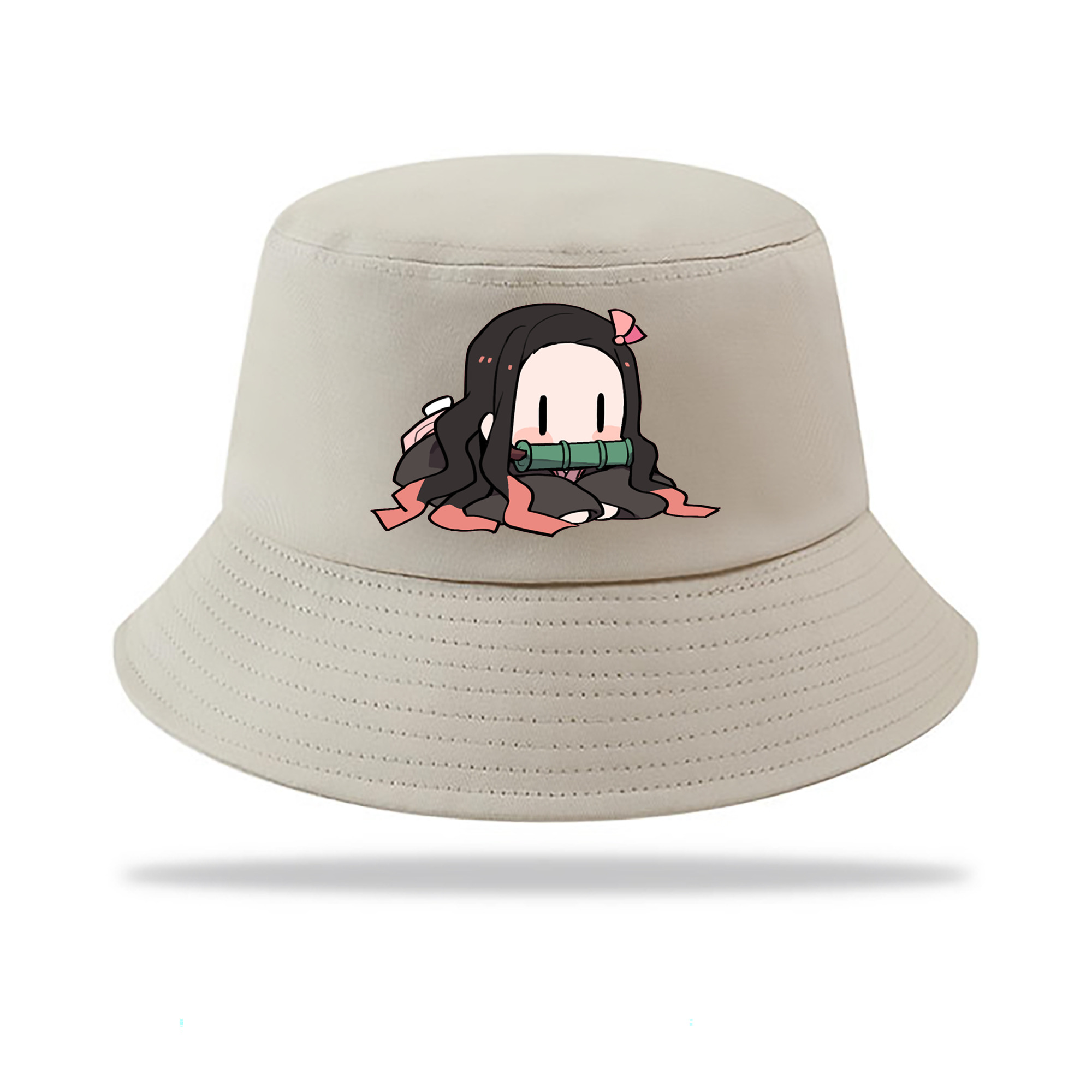 （画像用） 鬼滅の刃（きめつのやいば）竈門 禰󠄀豆子／かまど ねずこ Kamado Nezuko アウトドア日除けバケットハット